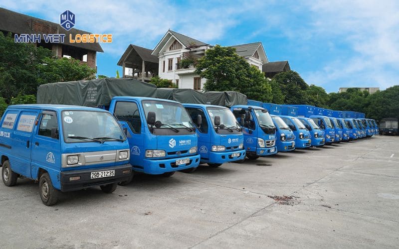 Minh Việt Logistics có đầy đủ xe tải với mọi tải trọng để phục vụ nhu cầu của khách hàng